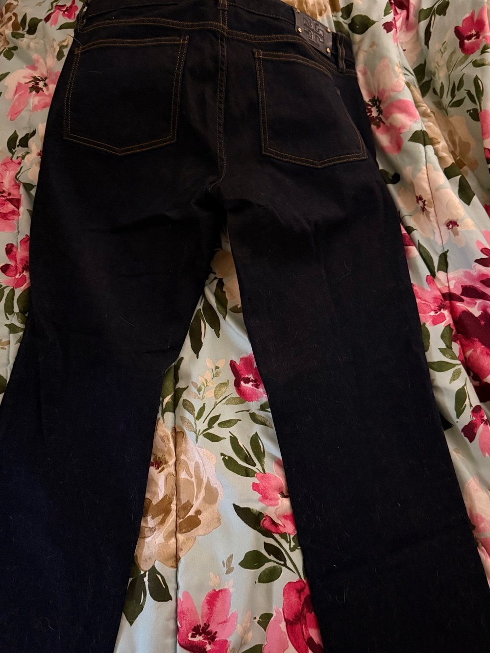 Tory Burch Dark Blue Flare Jeans - Picture 3 of 5